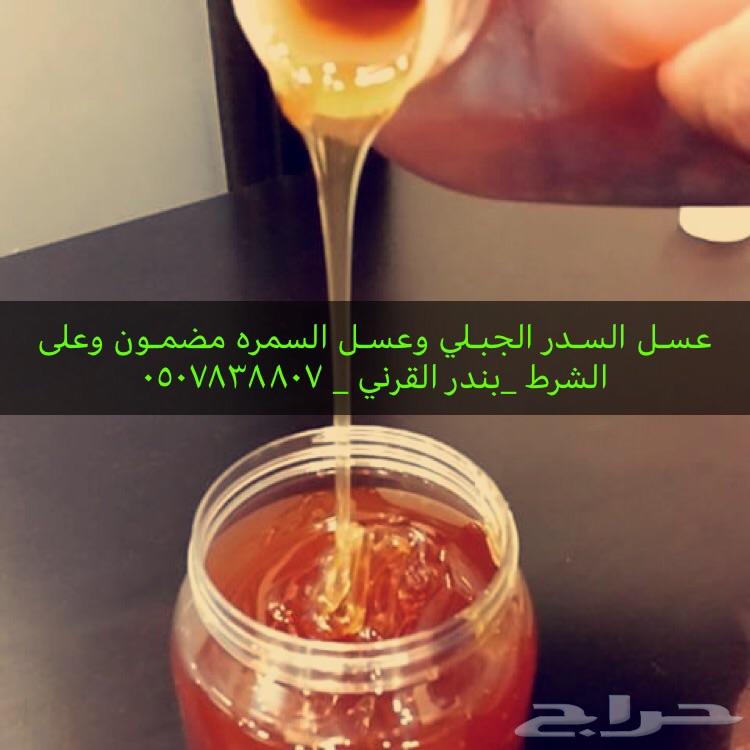 عسل السدر الجبلي وعسل السمره مضمون100