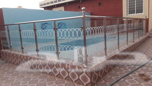 زجاج قزاز سكريت استيل دربزين