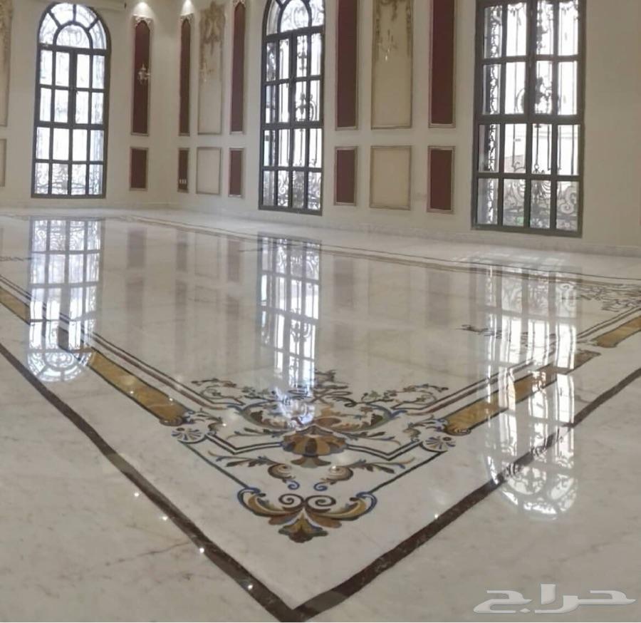جلي وتلميع الرخام بالالماس الكرستال