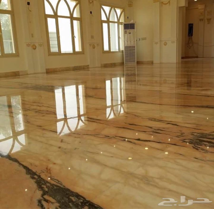 جلي وتلميع الرخام بالالماس الكرستال