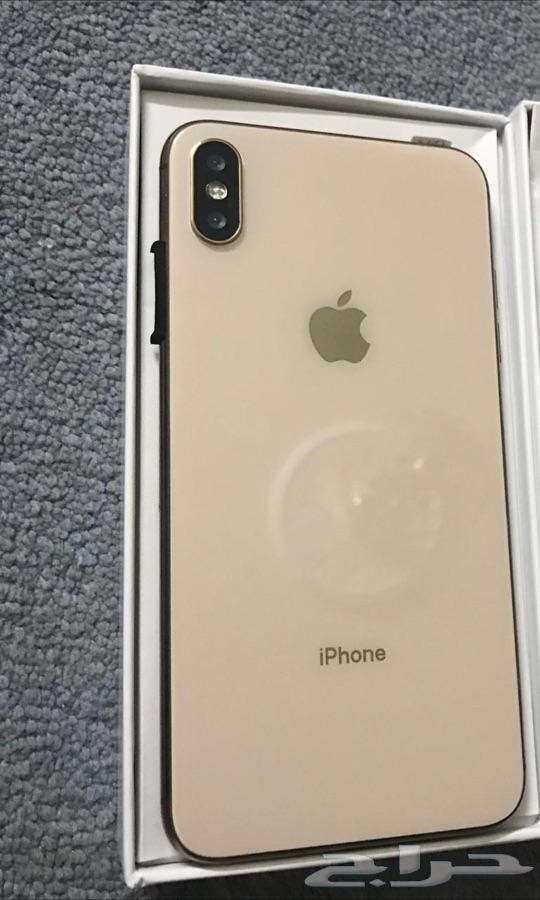 ايفون ماكس شريحيتن ذهبي ب 550 طبق الاصل