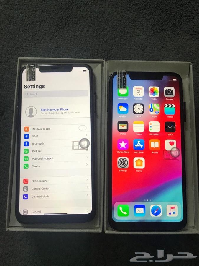 ايفون ماكس شريحيتن ذهبي ب 550 طبق الاصل