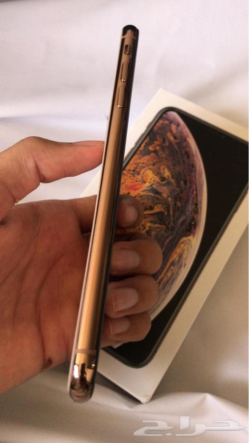 ايفون ماكس شريحيتن ذهبي ب 550 طبق الاصل