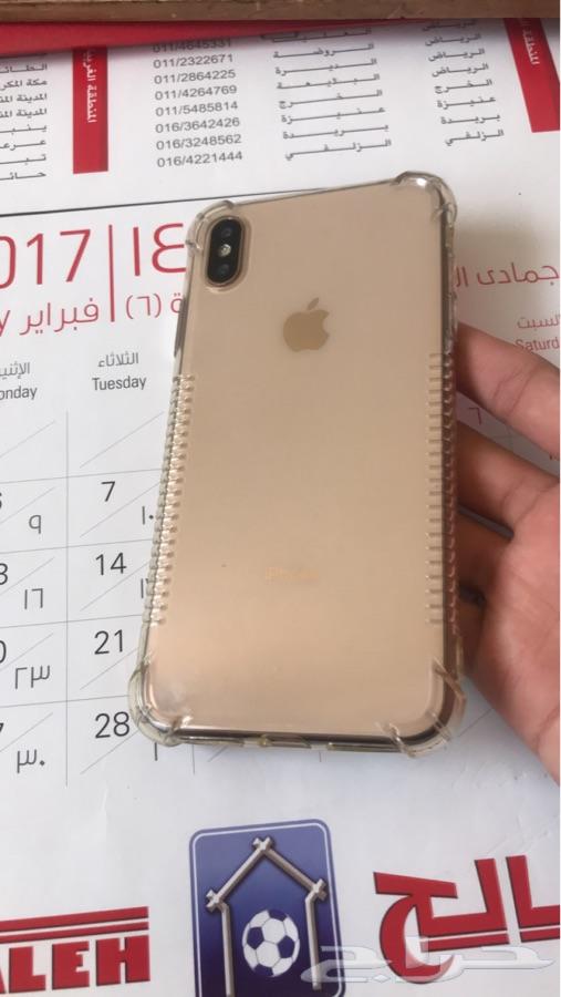 ايفون ماكس شريحيتن ذهبي ب 550 طبق الاصل