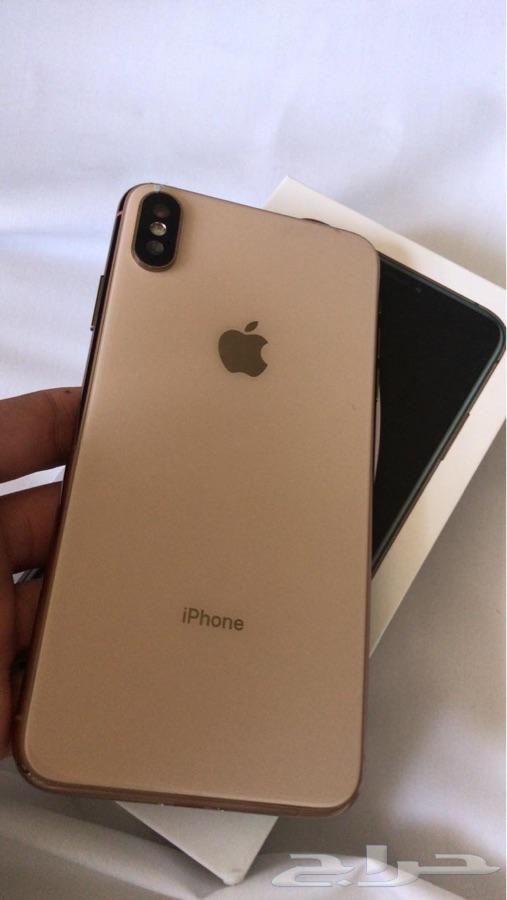 ايفون ماكس شريحيتن ذهبي ب 550 طبق الاصل