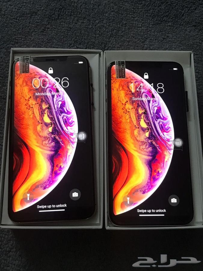 ايفون ماكس شريحيتن ذهبي ب 550 طبق الاصل