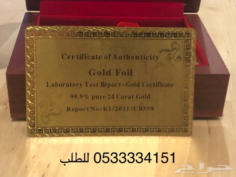 ورق بلوت مذهب فاخر ب( صندوق ) ذهبي وفضي
