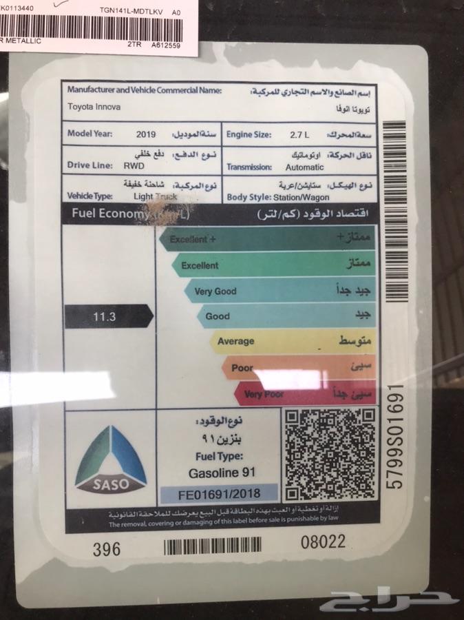 اينوفا استاندر 2019 السعر 81000