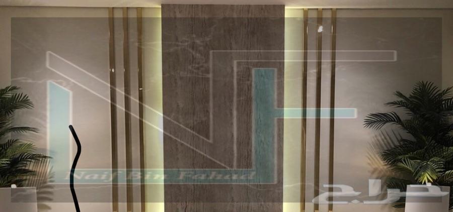 مصمم ديكورات -توزيع الاضاءة هندسي
