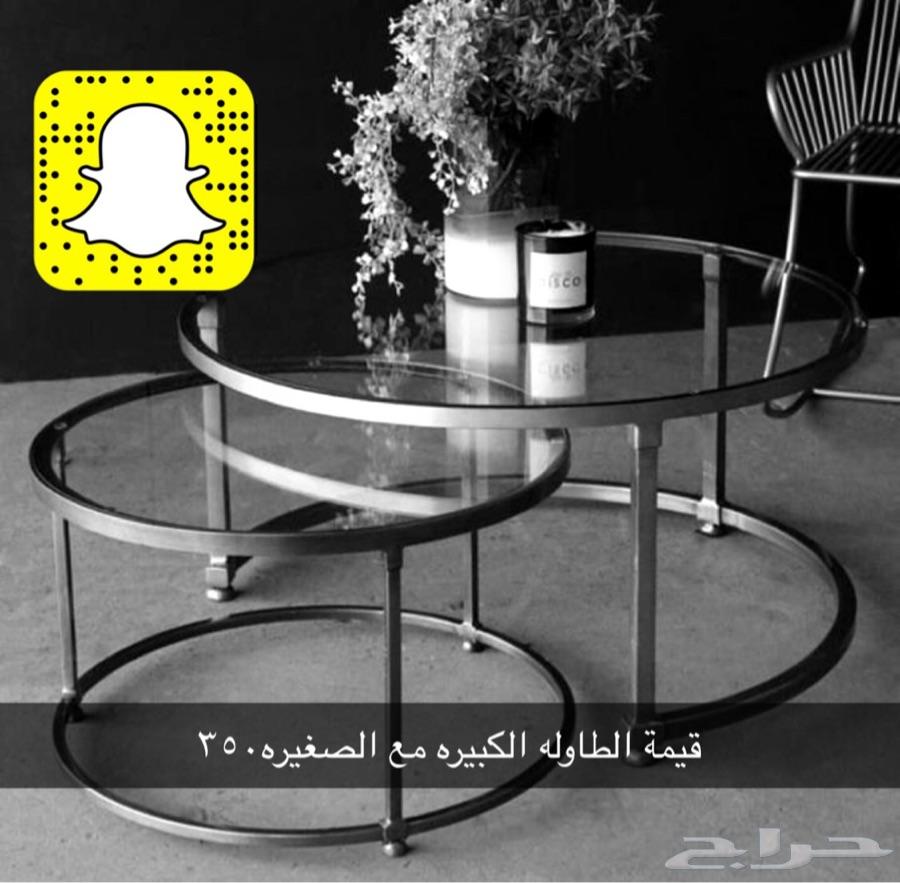 طاولات اثاث رفوف كراسي مراجيح حمالة حطب