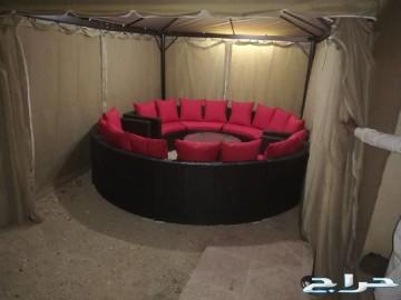 خيام برقولات جلسات كراسي مسبح مراجيح عروض