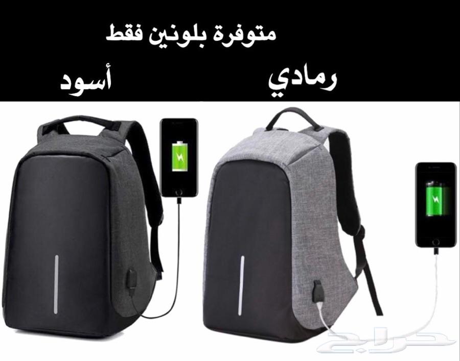شنطة ظهر ذكية ضد السرقة والماء بمنفذ USB