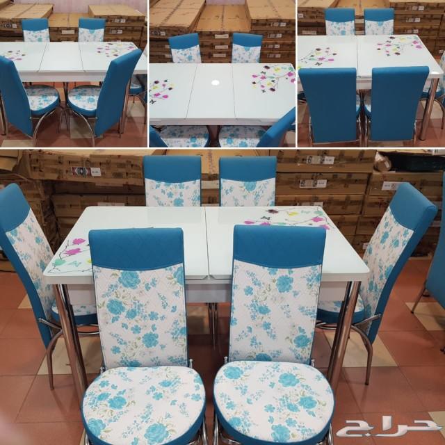 طاولة طعام زجاج 6 خامة ممتازة صناعة تركية