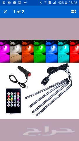 اضاءات داخلية للسيارات led و aux بلوتوث