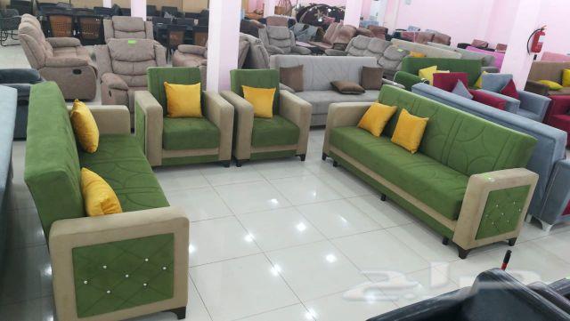 طقم كنب كلاسيك صناعة تركي يفتح سرير جديد