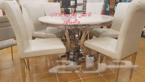 طاولات رخام دائرية 6 كراسي