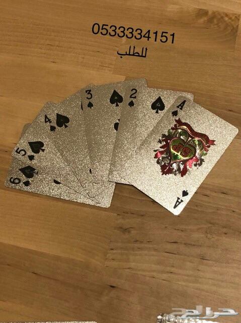 ورق بلوت مدهب فاخر ب ( صندوق ) ذهبي وفضي