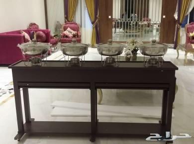 طاولة بوفيه دور واحد مع 4سخانات او بدون سخان
