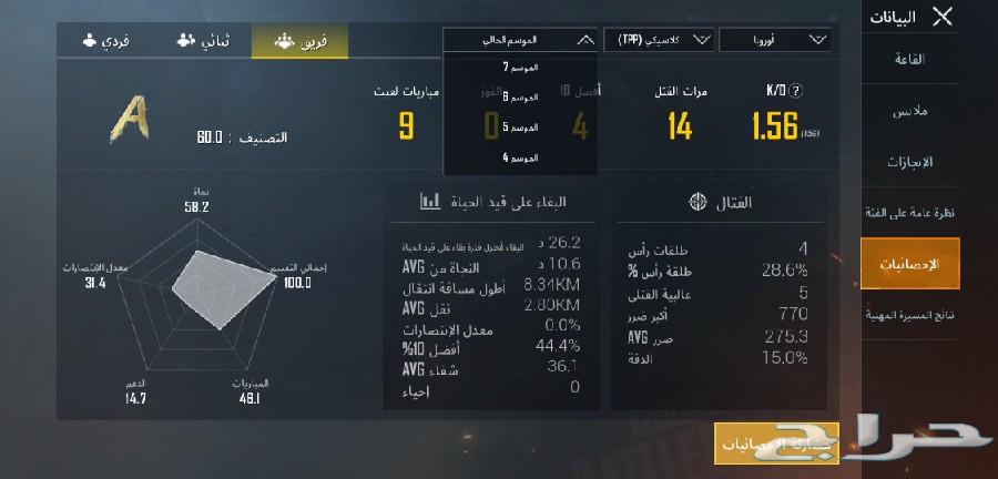 حساب ببجي ليفل 57 ام فور الثلجي