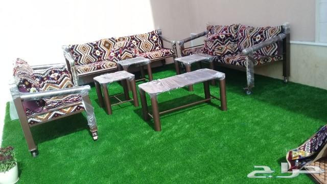 كراسي حديد للجلسات الخارجية جاهزة الهفوف